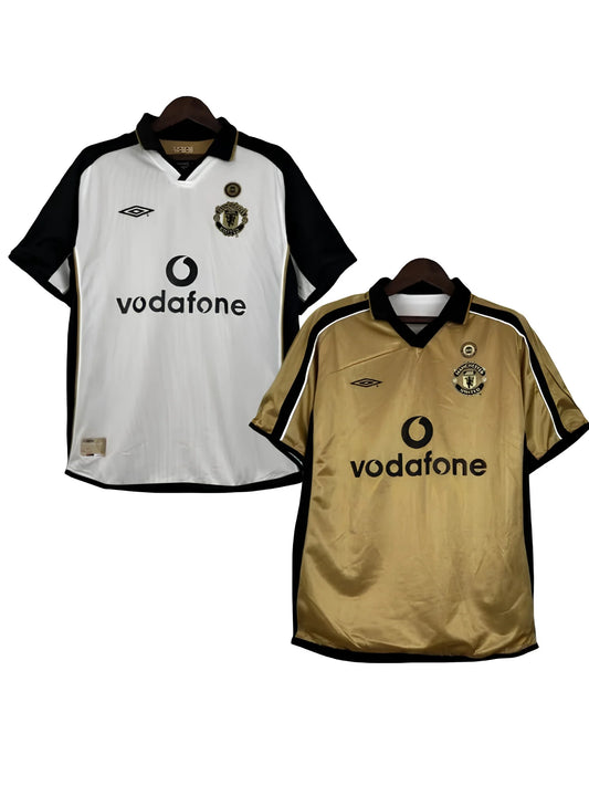 Manchester United Home 100th Anniversary Retro Jersey 2001/02 - Double Sided