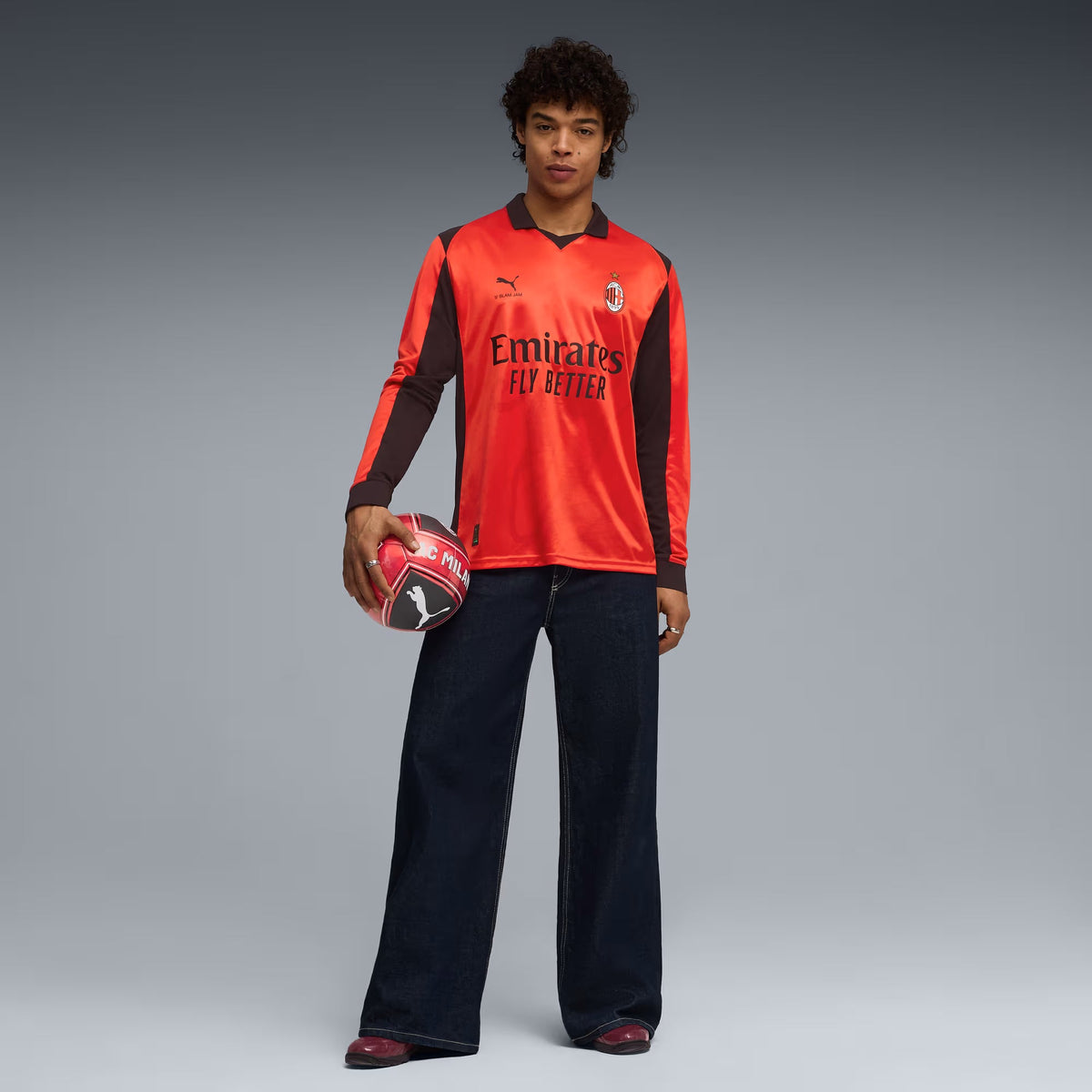 AC MILAN x SLAM JAM Long Sleeve Jersey Red