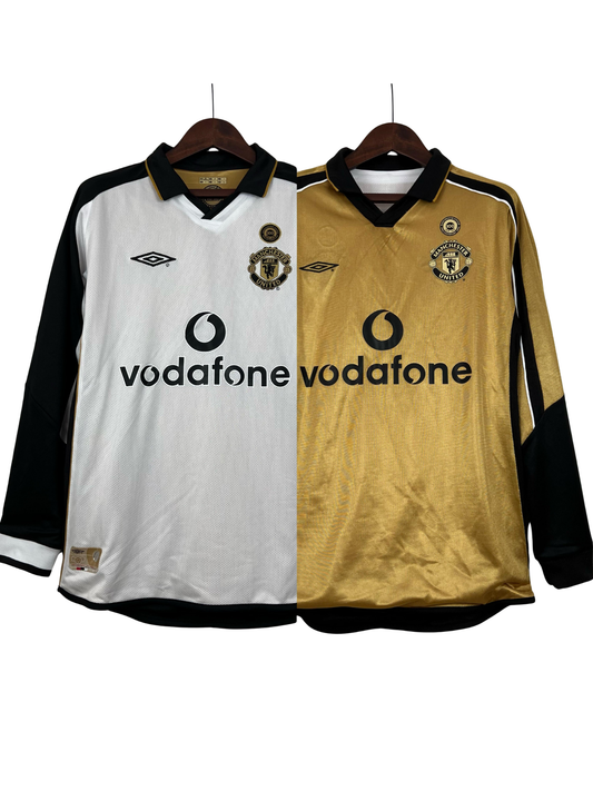 100th Anniversary Manchester United Retro Jersey home 2001/02 - Long Sleeve